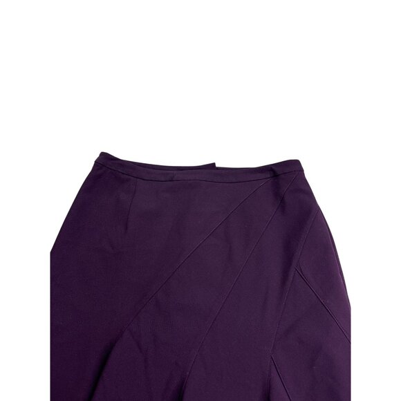 Vintage Y2K Worthington Works Women A-Line Pleated Skirt 12 Dark Purple Academia - Picture 2 of 6